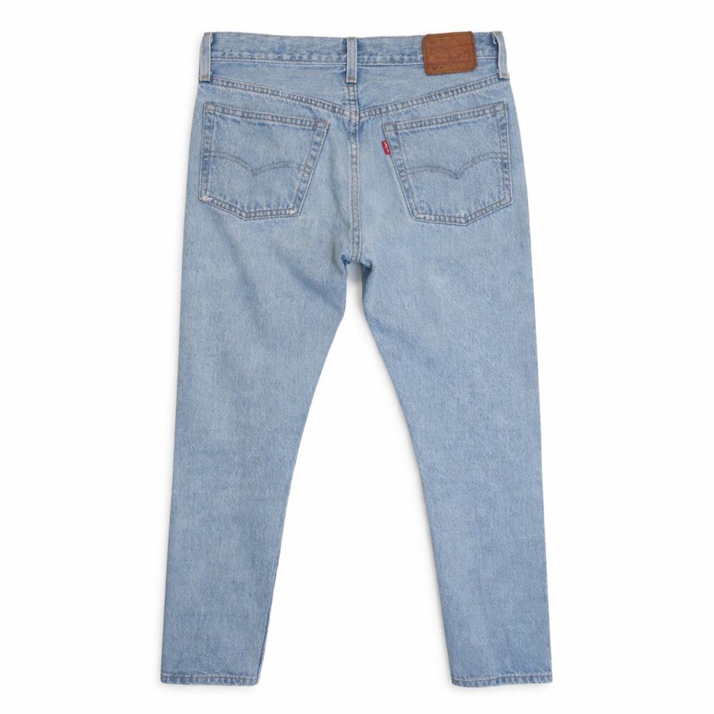Levis 501 Selvedge Jeans White Oak Cone Denim Womens 25 Blue Distressed Skinny - Picture 3 of 16